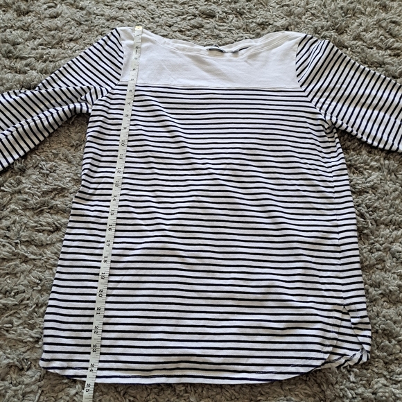 Reitmans | Black & White striped half sleeve women's sweater - Picture 10 of 14
